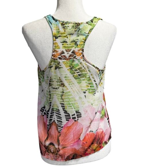 KAS New York x Anthropologie Floral Racerback Tank Top Size S - Picture 2 of 6